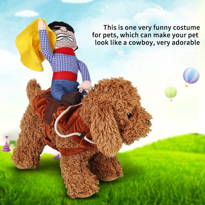 woobles Pet Dog Cowboy Costume, Funny Knight Riding Clothes Cosplay Apparel - Image 2